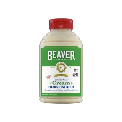 Beaver Cream Style Horseradish Bottle, 6 x 12 oz Case - Alternate product angle or state