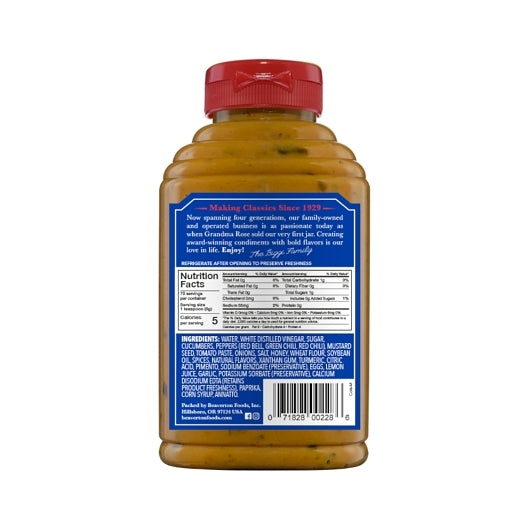 Beaver Coney Island Mustard Bottle, 6 x 12.5 oz Case - DOT product image 2