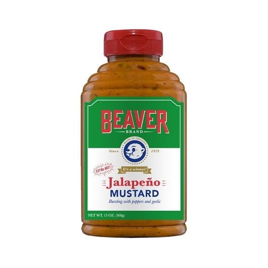 Beaver Jalapeno Mustard Bottle, 6 x 13 oz Case - DOT product image 4