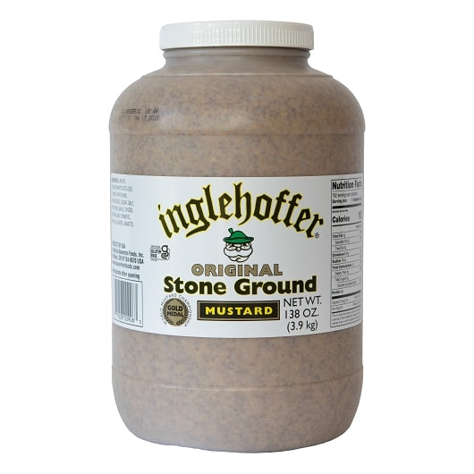 Inglehoffer Stone Ground Mustard Bulk, 4 x 144 oz Case - DOT product image 5