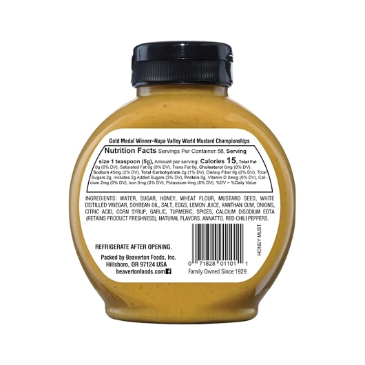 Inglehoffer Honey Mustard Bottle, 6 x 10.25 oz Case - DOT product image 2
