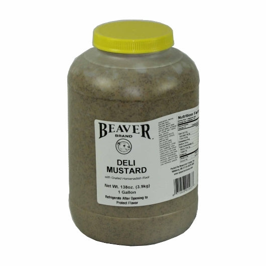 Beaver Deli Mustard Bulk, 4 x 8.6 lb Case - Condiments & Sauces