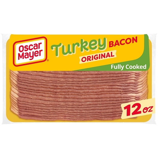 Oscar Mayer Sliced Turkey Bacon, 16 x 12 oz Case - Frozen Meat & Seafood