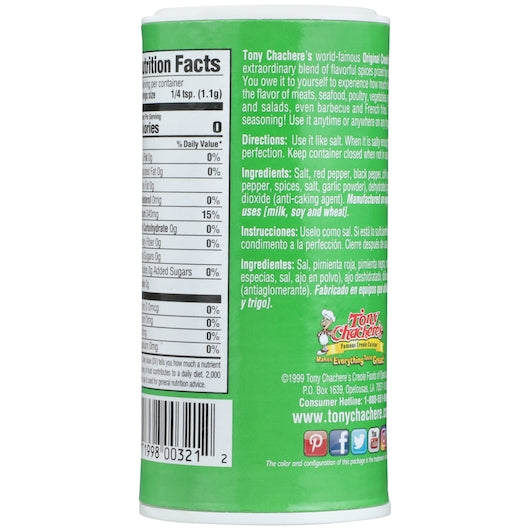 Tony Chachere's Seasoning Creole Seasoning, 12 x 3.25 oz Case - DOT product image 7