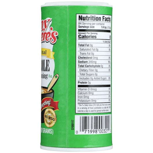 Tony Chachere's Seasoning Creole Seasoning, 12 x 3.25 oz Case - DOT product image 3