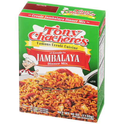 Tony Chacheres Creole Jambalaya Mix, 8 x 40 oz Case - Rice & Grains