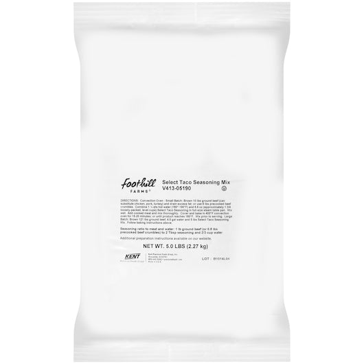 Foothill Farms Select Taco Seasoning, 1 x 6 lb Case - Spices Seasonings