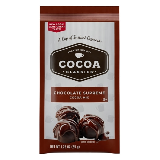 Cocoa Classics Chocolate Supreme Cocoa Mix, 36 x 1.25 oz Case - Candy & Confections