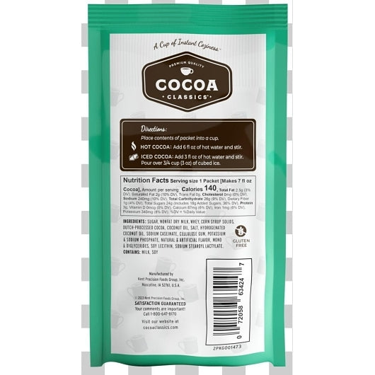 Cocoa Classics Mint And Chocolate Cocoa Mix, 36 x 1.25 oz Case - Candy & Confections
