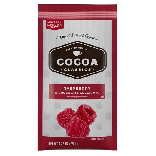 Cocoa Classics Raspberry And Chocolate Cocoa Mix, 36 x 1.25 oz Case - Candy & Confections