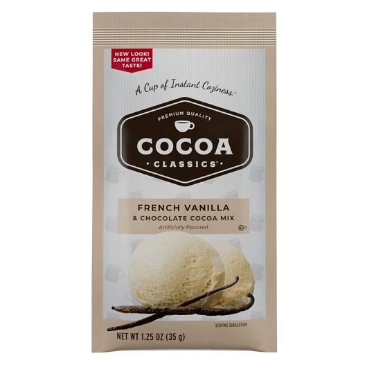 Cocoa Classics French Vanilla And Chocolate Cocoa Mix, 36 x 1.25 oz Case - Candy & Confections