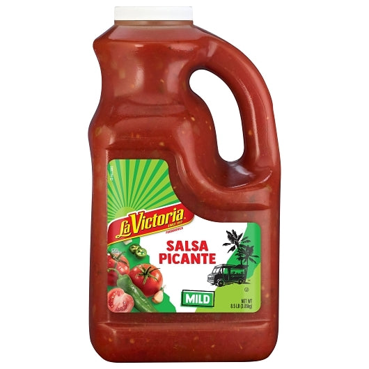 La Victoria Mild Picante Salsa Plastic Jar, 4 x 136 oz Case - Condiments & Sauces