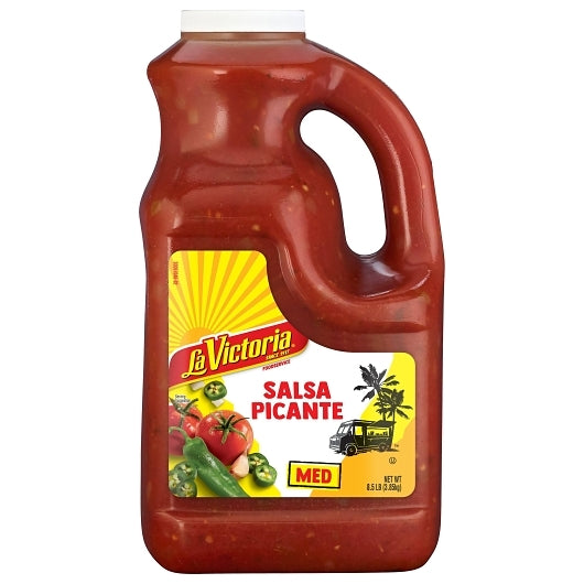 La Victoria Medium Picante Salsa, 4 x 136 oz Case - Trash Bags & Can Liners