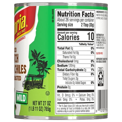 La Victoria GREEN CHILE DICED FIRE ROASTED, 12 x 27 oz Case - DOT product image 5