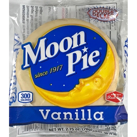 MoonPie Vanilla Double Decker Marshmallow Sandwich, 9 x 9 x 2.75 oz Case - Bakery & Desserts