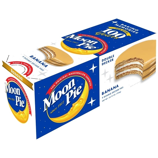MoonPie Banana Double Decker Marshmallow Sandwich, 9 x 9 x 2.75 oz Case - DOT product image 4