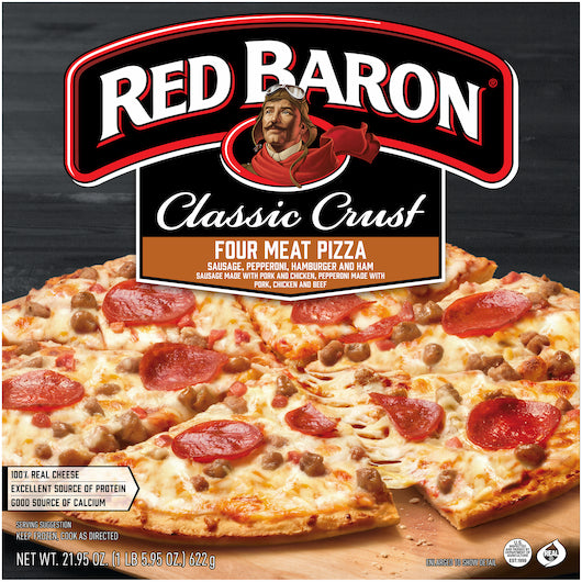 Red Baron PIZZA CLASSIC CRUST 4 MEAT, 16 x 21.95 oz Case - DOT product image 2