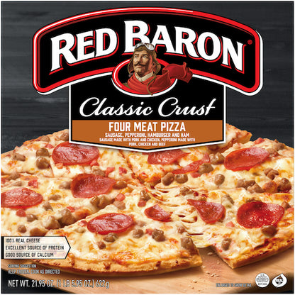 Red Baron PIZZA CLASSIC CRUST 4 MEAT, 16 x 21.95 oz Case - DOT product image 2