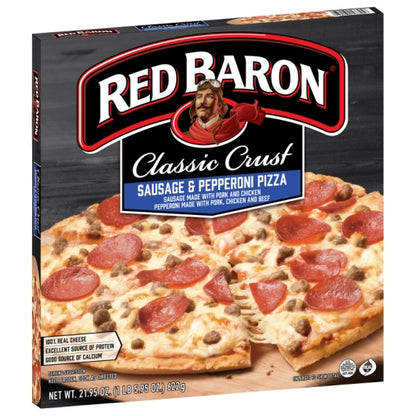 Red Baron PIZ CLASSIC CRUST SAUSAGE AND PEPPERONI, 16 x 21.95 oz Case - DOT product image 8