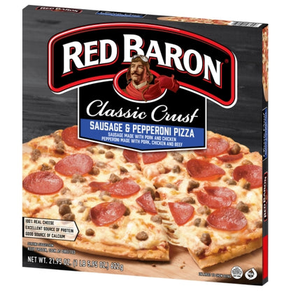 Red Baron PIZ CLASSIC CRUST SAUSAGE AND PEPPERONI, 16 x 21.95 oz Case - DOT product image 7