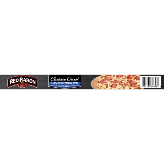 Red Baron PIZ CLASSIC CRUST SAUSAGE AND PEPPERONI, 16 x 21.95 oz Case - DOT product image 3
