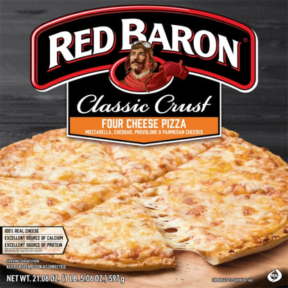 Red Baron PIZZA FOUR CHEESE CLASSIC PIZZA, 16 x 21.06 oz Case - DOT product image 2