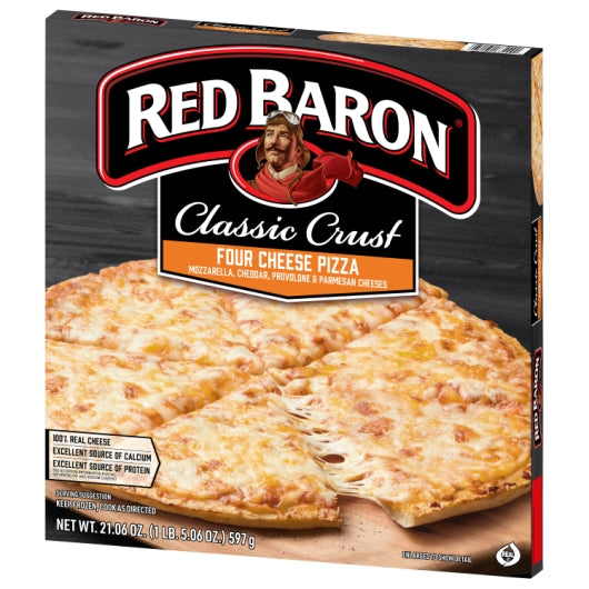 Red Baron PIZZA FOUR CHEESE CLASSIC PIZZA, 16 x 21.06 oz Case - DOT product image 5
