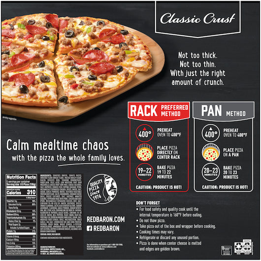 Red Baron PIZZA SPECIAL DELUXE CLASSIC, 16 x 22.95 oz Case - DOT product image 6