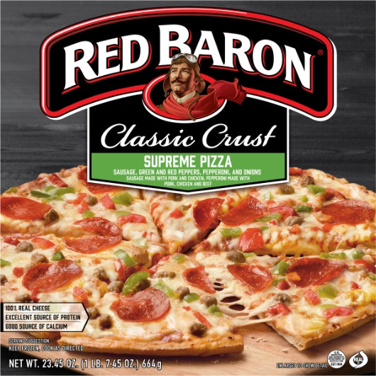 Red Baron PIZZA SUPREME CLASSIC PIZZA, 16 x 23.45 oz Case - DOT product image 2
