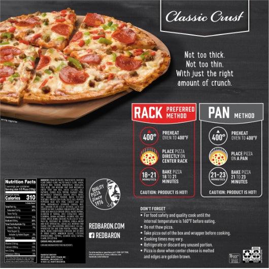 Red Baron PIZZA SUPREME CLASSIC PIZZA, 16 x 23.45 oz Case - DOT product image 8
