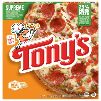 Tony's Pizzeria Style Supreme Pizza, 16 x 20.6 oz Case - Prepared Foods
