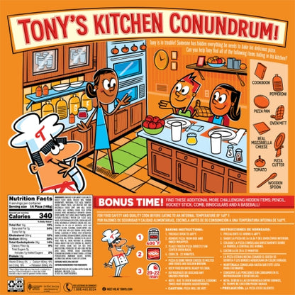 Tonys Pizzeria Style Supreme Pizza, 16 x 20.6 oz Case - Alternate product angle or state
