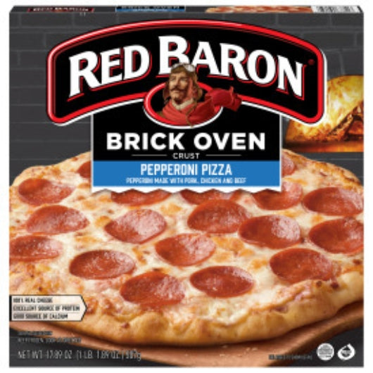 Red Baron Pepperoni Pizza, 16 x 17.89 oz Case - Prepared Foods