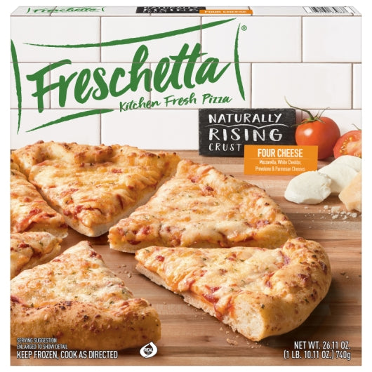Freschetta Naturally Rising Crust Four Cheese, 14 x 26.11 oz Case - Prepared Foods