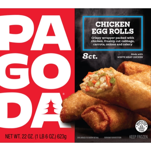 Pagoda CHICKEN EGG ROLL, 8 x 22 oz Case - DOT product image 2