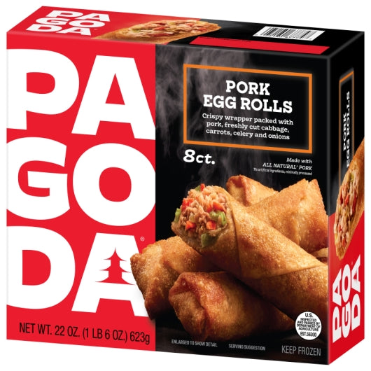 Pagoda PORK EGG ROLLS, 8 x 22 oz Case - DOT product image 6