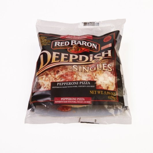 Red Baron 5 Inch Deep Dish Singles Pepperoni Pizza, 12 x 5.59 oz Case - DOT product image 3