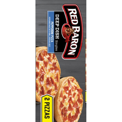 Red Baron Deep Dish Singles PEPPERONI PIZZA, 12 x 11.2 oz Case - DOT product image 4