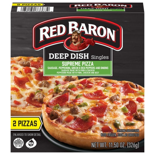Red Baron Supreme Pizza, 12 x 11.5 oz Case - Prepared Foods