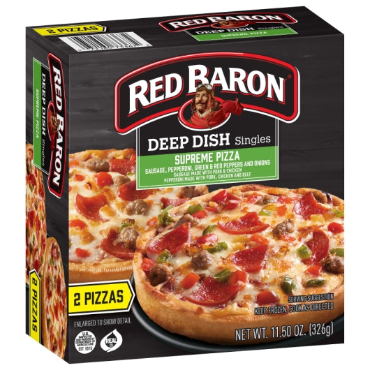 Red Baron SUPREME PIZZA, 12 x 11.5 oz Case - DOT product image 2