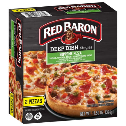 Red Baron SUPREME PIZZA, 12 x 11.5 oz Case - DOT product image 2