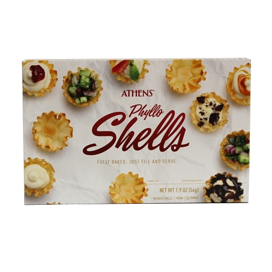 Athens 1.5 Inch Mini Fillo Shells, 12 x 1.9 oz Case - Bakery & Desserts