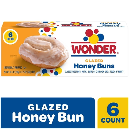 Wonder Glazed Honey Buns, 12 x 10.5 oz Case - Bakery & Desserts - image 2