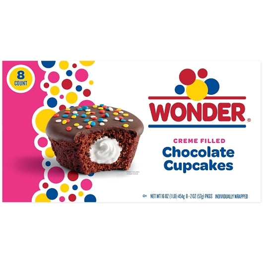 Wonder Chocolate Cupcakes, 8 x 16 oz Case - Bakery & Desserts