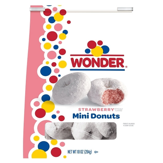 Wonder Strawberry Donuts Bag, 6 x 10 oz Case - Bakery & Desserts