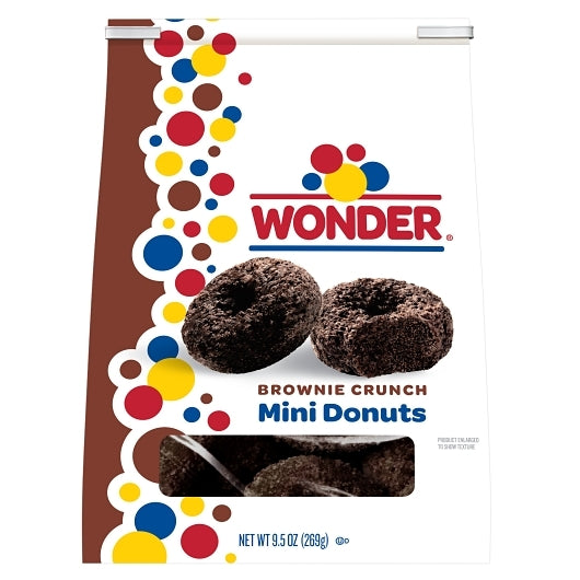 Wonder Brownie Crunch Donut Bags, 6 x 9.5 oz Case - Bakery & Desserts