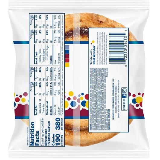 Wonder Cinnamon Roll Individually Wrapped, 6 x 4 oz Case - Breads, Rolls & Buns