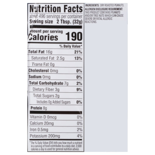 Fisher Creamy Natural Peanut Butter, 1 x 35 lb Case - DOT product image 5