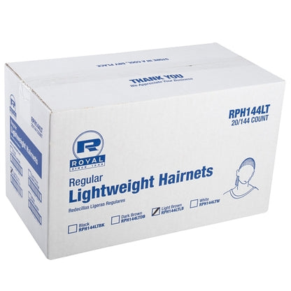 Royal Dark Brown Light Weight Hair Net 24 IN, 20 x 144 each Case - DOT product image 3