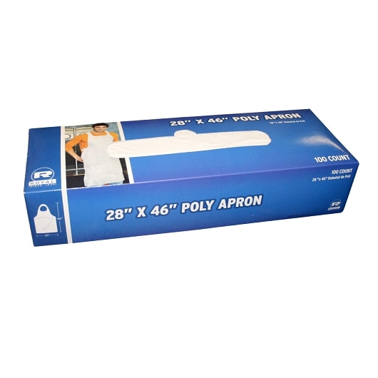 Royal 28"X46" Light Weight Poly Apron, 10 x 100 each Case - DOT product image 2